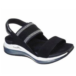 Skechers Cali Yoga Foam Sandals Celestial Sky 119096/BLK Size 6